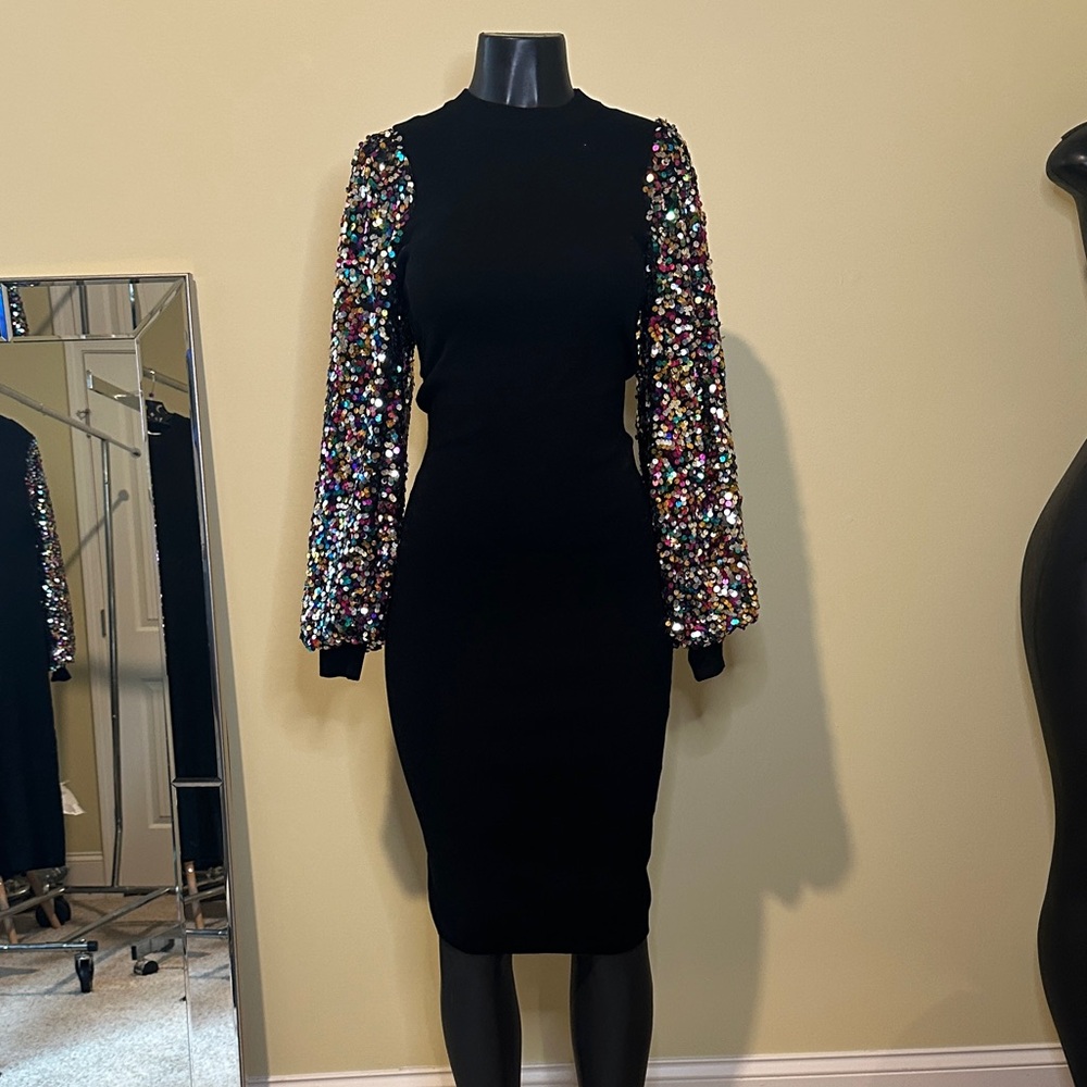 Sequins Sweater Dress
